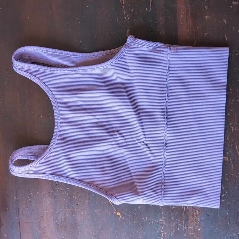 Lululemon Purple lilac stretch reversible tank top small ribbed